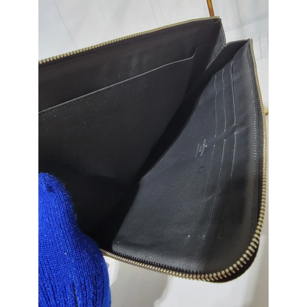 Louis Vuitton Damier Graphite Pochette Jour PM Zip Around Portfolio Clut…